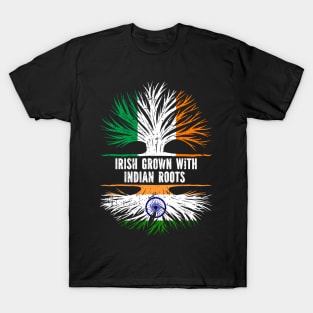 Irish Grown With indian Roots Ireland Flag T-Shirt